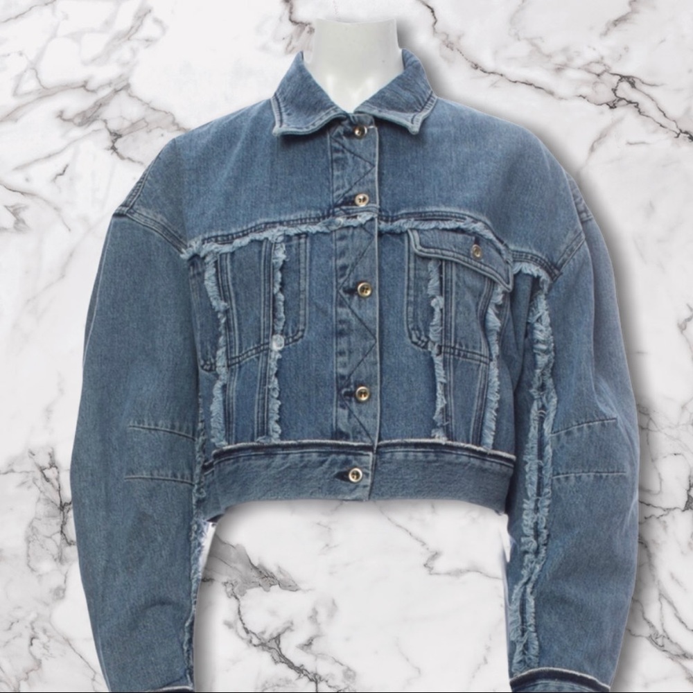 NWT ACNE cropped denim jean jacket